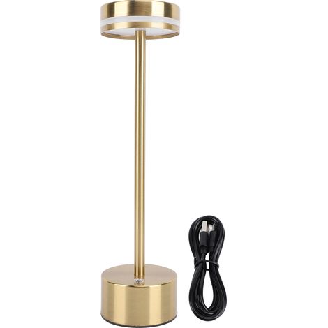 Lampe de table sans fil rechargeable, moderne, variable, 3 températures de couleur, portable, chevet, or (1/5)