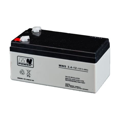 MWS 3.4-12: batteria VRLA AGM 12V/3.4Ah