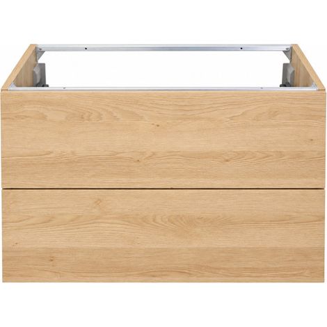 [JAMAIS UTILISE] Meuble Sous-Vasque Salle de Bain ALTERNA Plenitude 60x90x46cm 2 Tiroirs Chêne - 6849509 (1/5)