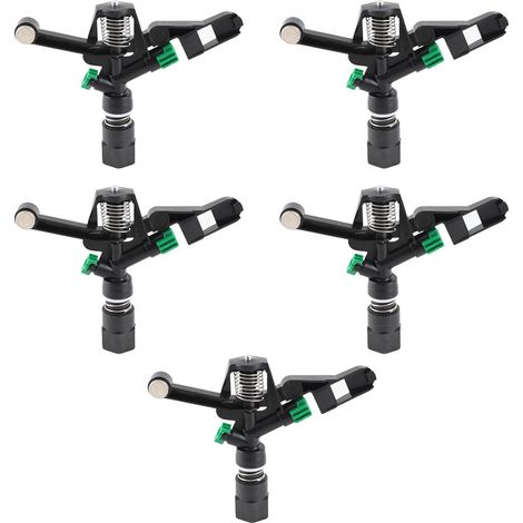 Lot de 5 buses d'arrosage rotatives à bascule, filetage femelle DN20 3/4 po, pour jardin et pelouse (1/5)