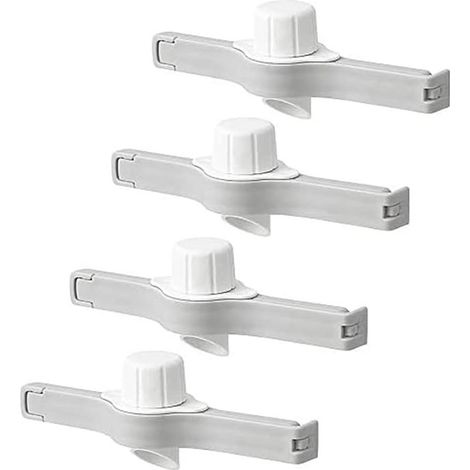 Clips para sellar alimentos, clips para cerrar bolsas, 4 clips para sellar bolsas con boquilla para verter, para almacenamiento y organización de la cocina. (1/3)