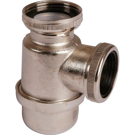 Valentin – Siphon de lavabo 1''1/4 – Sortie avec joint américain pour tube Ø 32 mm – Non réglable – Hauteur 99 mm