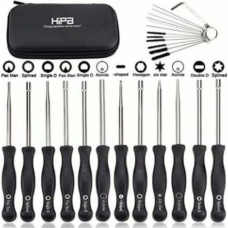 Ensemble de 12 outils de réglage de carburateur et tournevis de réglage pour moteurs 2 temps, pour débroussailleuses et tronçonneuses de marques Poulan, Husqvarna, STHIL, Echo. (1/4)