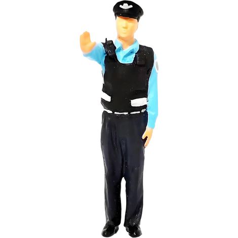 Miniature estremamente dettagliate di agenti della polizia stradale in Francia.