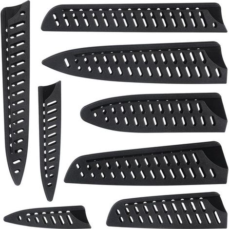 Foderi universali per coltelli, set da 8, neri (1/5)