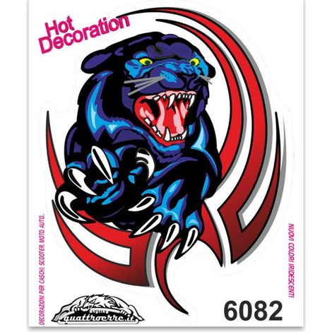 Adesivi Stickers Standard Pantera Tribale 10 x 12 cm (1/4)