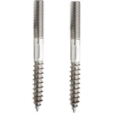 Cyclingcolors – Cheville inox M10 x 80mm pour béton et bois – Acier inoxydable A2 – Fixations robustes pour terrasses et portails – Lot de 2