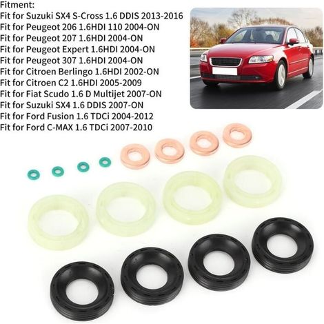 Kit de Joints D'injecteur Diesel, 1318562, 1314368, 1317370 Remplacement pour Citroen Berlingo C2 C3 C4, pour 206 1.6HDI 110 2004-ON-VSIAISV (1/4)