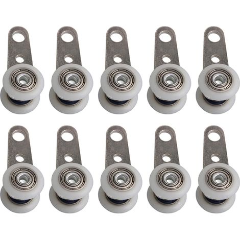 Set di 10 rulli per portefinestre o porte scorrevoli - in metallo e plastica - 4,5 x 1,9 cm (1/5)