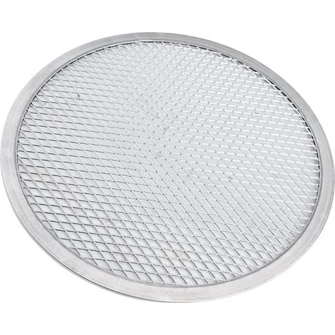 1 Plaque cuisson pizza, maille fine aluminium, finition anodisée, transfert chaleur uniforme, maison boulangerie (1/5)