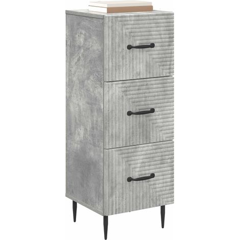 Maison Exclusive - Mobile con Cassetti Grigio Cemento 33 x 34,5 x 89,5 cm