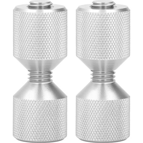 Perni di allineamento flangia in alluminio anodizzato, 2 pezzi, da 1 a 1/8 di pollice, set di perni a doppio foro per flange da 0,5 a 14 pollici, 150 libbre, argento. (1/5)