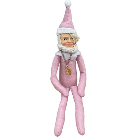 Elfe de Noël fait main en résine et tissu non tissé, poupée elfe de Noël pour la décoration de la maison (Type 4) (1/5)