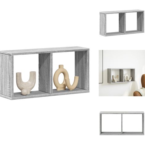 Wandschrank 60x16x30 cm Grau Sonoma Holzwerkstoff - Wandschrank - Wandschränke - Hängeschrank - Hängeschränke (1/5)