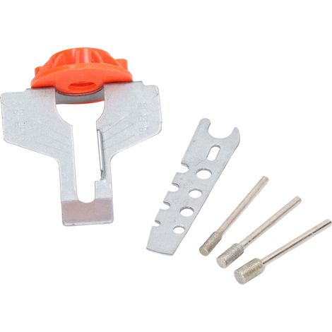 Kettensägen-Schärfaufsatz, HSS-Kettensägen-Rotationsschärfwerkzeug-Set, Rot (1/5)