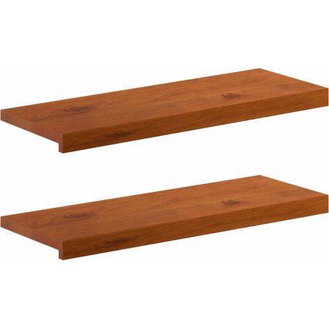 Fensterbänke 2 stk. Braun 80 x 30 x 2 cm Massivholz Eiche vidaXL