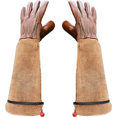 (L)1 Pair Gardening Gloves, Rose Pruning Thorn Proof Gloves, Pigskin Sheepskin Gloves Floral Gloves