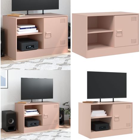 TV-Schrank Rosa 67x39x44 cm Stahl - TV-Schrank - Fernsehtisch - Regal - Rosa Möbel - Stahlregal - Home & Living (1/5)