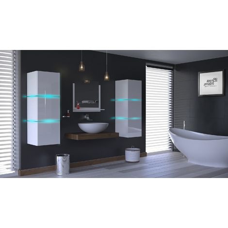 Ensemble meuble de salle de bain ALIUS 12 blanc (1/5)