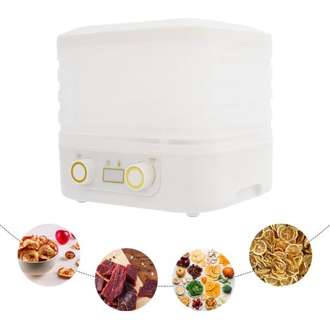 Deshidratador de alimentos de 5 niveles con bandejas extraíbles, tiempo ajustable, temperatura LED (1/5)