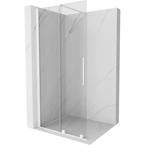 Mexen Velar Duschtür Walk-in 90 x 200 cm, transparent 8 mm, weiß - 871-090-000-03-20