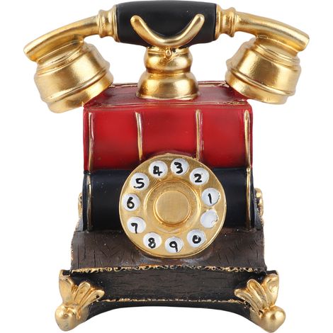 Modèle de téléphone décoratif vintage à cadran rotatif, idéal pour les fenêtres de bar. Pot d'épargne. Téléphone fixe à cadran rotatif. Modèle pour vitrines de bar. (1/5)