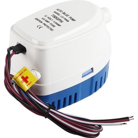 Pompe de vidange Zoternen, pompe de cale 750 GPH, antichoc, antirouille, 12 V, 3 A, silencieuse, étanche à l'humidité, avec câble de 35 pouces pour bateaux (1/5)