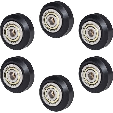 Pièces d'imprimante 3D, roue de poulie POM 625zz, engrenage tendeur rond passif Compatible avec Creality Ender 3 CR-10 CR-10S 6 pièces (1/5)