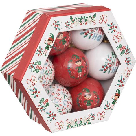 Baubles natalizi atelier des lutins, set di 7 in carta, d7,5cm - Feeric lights & christmas (1/4)