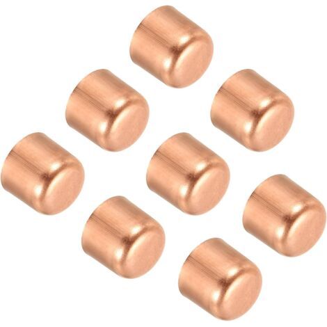 Capuchon de Tuyaux Cuivre 4pcs, Bouchons d'Extrémité Raccord, Embouts Tuyau pour Soudage Raccordements Plomberie Tube Climatisation, 10.2x11mm (Diametre x Hauteur) - 1/2 Inch (1/5)