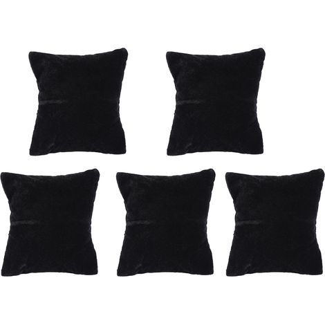 Présentoir de bijoux en velours, oreiller, montre, Bracelet, support de rangement, organisateur (noir) (1/5)