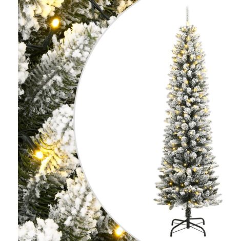 Sapin de Noël artificiel 300 LED et neige floquée 240 cm