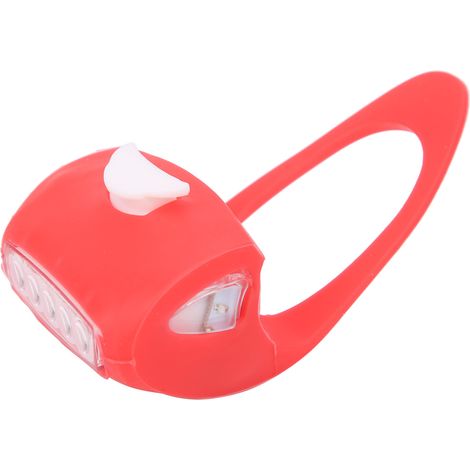 7-LED-Fahrradbeleuchtung vorne und hinten, zweifarbig, rot (1/5)