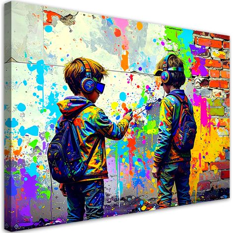 Tableau déco Graffiti Street art 60x40 (1/4)