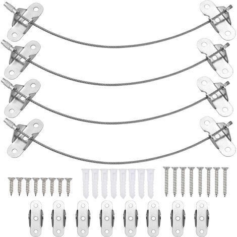 Correas antivuelco para muebles (paquete de 4), kit de anclajes metálicos para pared, resistentes a terremotos para proteger a bebés y mascotas.