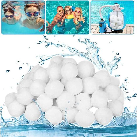 Boules filtrantes, boules filtrantes pour piscine, boules de filtration de 300 g remplaçant 11 kg de sable filtrant, sable de quartz, systèmes de filtration pour aquarium extérieur, boules filtrantes (1/5)