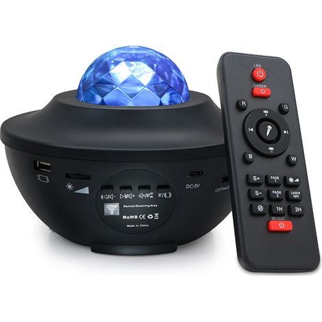 Projecteur d'étoiles avec haut-parleur et LED - Lampe galaxie / Lampe multicolore (1/5)