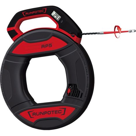 Runpotec Kabeleinzugsband RP5 30m Schwarz für Elektriker