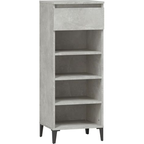 Maison Exclusive - Scarpiera Grigio Cemento 40x36x105 cm in Legno Multistrato