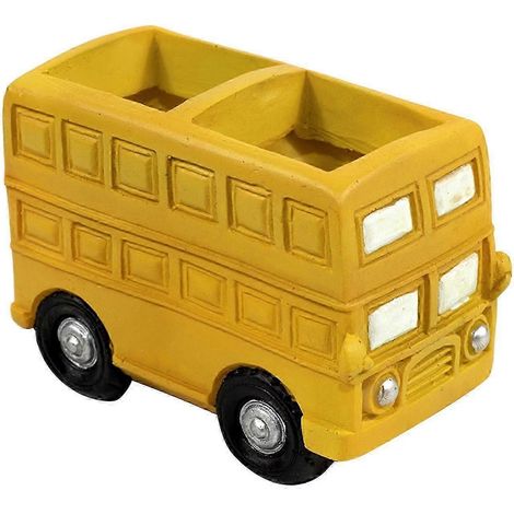Pot de fleurs créatif pour voiture, jardinière pour plantes succulentes, pot en résine, pot pour plantes succulentes-Yellow (1/5)