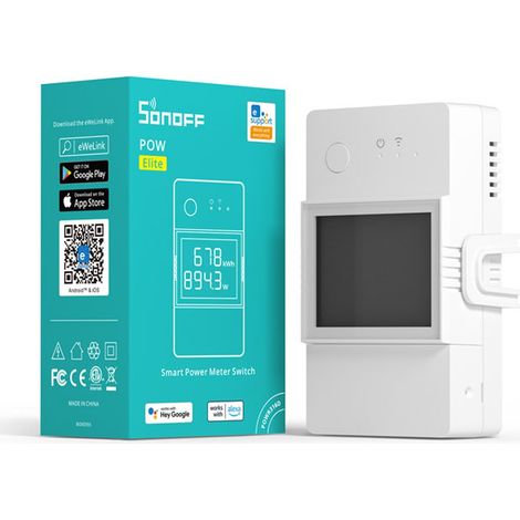 Sonoff Pow Elite Interruttore intelligente con misuratore di potenza  20 Ampere (1/8)