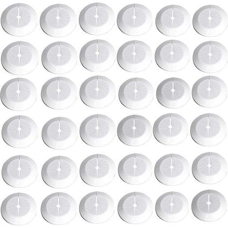 36 Pcs Cache-tuyau,Radiateur de Tuyau,Radiateurs de Tuyau en Plastique pour Tuyaux de Chauffage Tuyaux d'eau Chaude et Froide Tuyaux de Gaz, Rosaces de Tuyau Est Utilisé pour les Tuyaux de 8-30 mm (1/5)