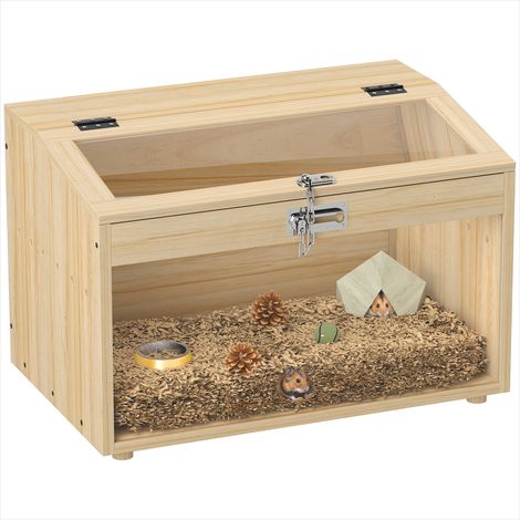 Cage pour rongeur Cage à hamster en bois avec fenêtres acryliques (1/5)