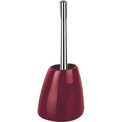 Brosse pour WC en céramique Brillante, Design élégant et Moderne, idéale pour Une Salle de Bain raffinée, Couleur Bordeaux, Taille Standard, Accessoire pour Toilettes (1/3)