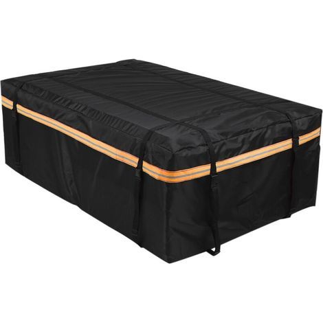 Sac de transport de toit de voiture avec bande réfléchissante de nuit, Cube de rangement de bagages universel pour voyage Camping (1/5)