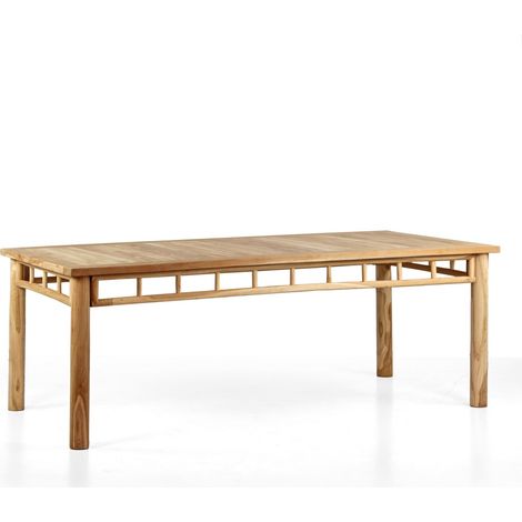 Tavolo da pranzo in teak riciclato 220x100x78cm - Shein (1/5)