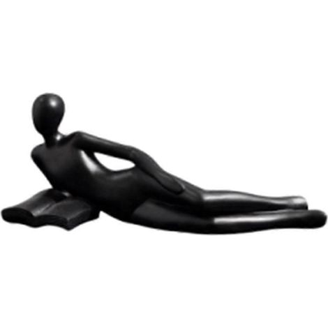 Moderne Kunstskulptur, Ornament, Dekoration für Zuhause oder Büro, schwarze Handwerkskunst präsentiert (1/5)