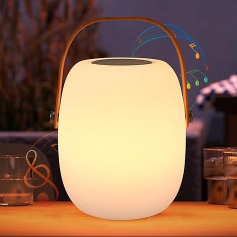 Lampe de Chevet 3 Teintes – Abat-jour Lin Blanc Base Noire – Éclairage Chambre Salon (1/4)