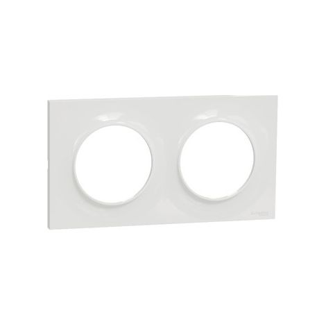 SCHNEIDER - S520704X10 - Lot de 10 Plaques STYL Blanc 2 Postes odace.