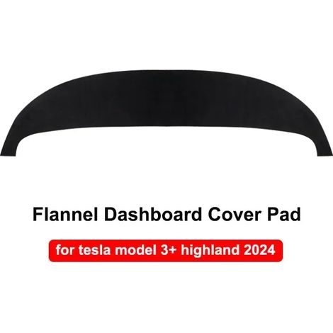 (M3 Highland) Convient pour Tesla Model 3 Highland 2024. Protection solaire et anti-UV pour le tableau de bord. Tapis de protection antidérapant en flanelle. Nouveau modèle 3. (1/5)